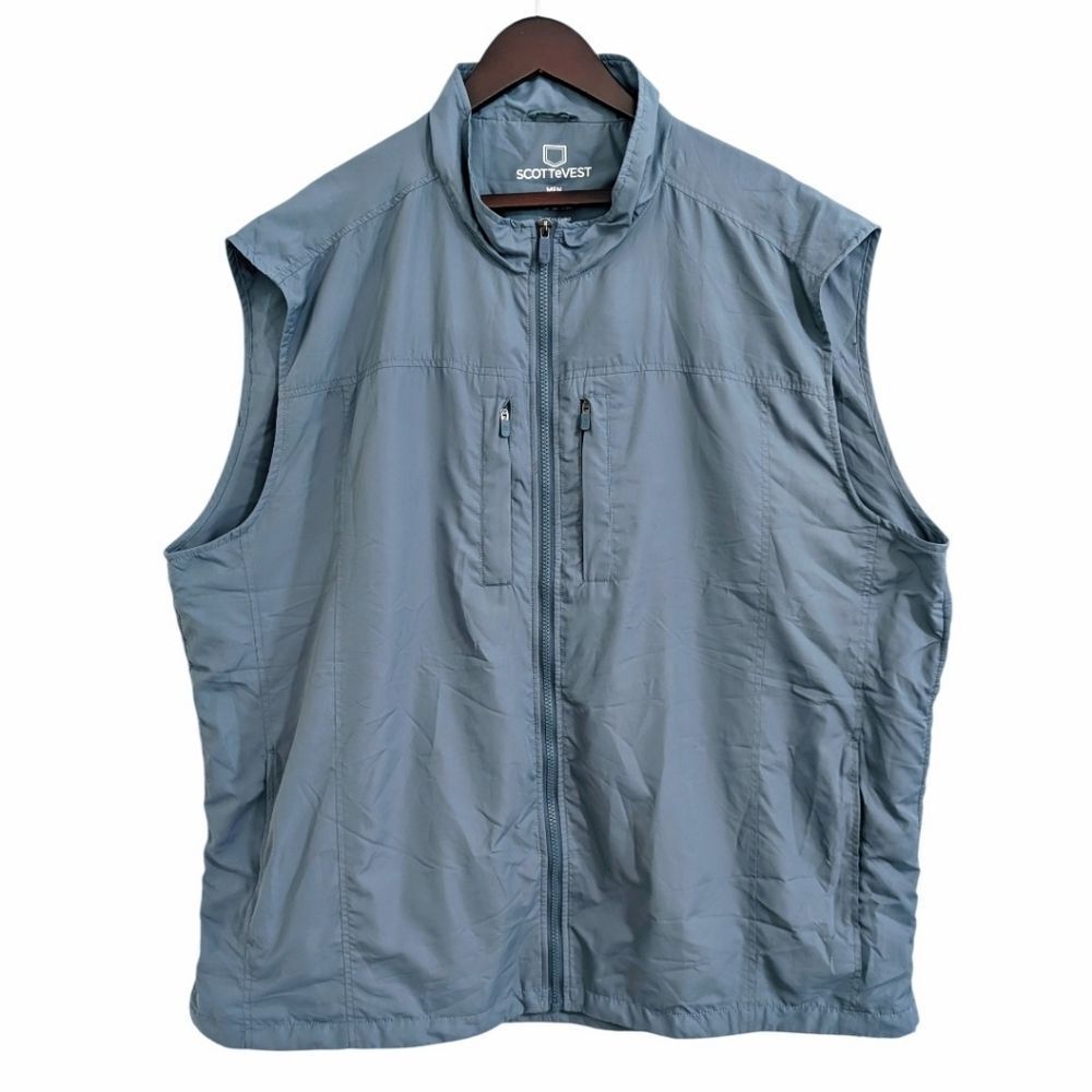 SCOTTeVEST TEC Technology Enabled Utility Vest - Steel Blue / Slate Gray XXXL
